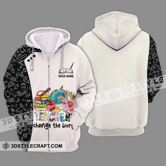 Unisex Shirt - Custom Name Teachers Change The World Shirt style option 2