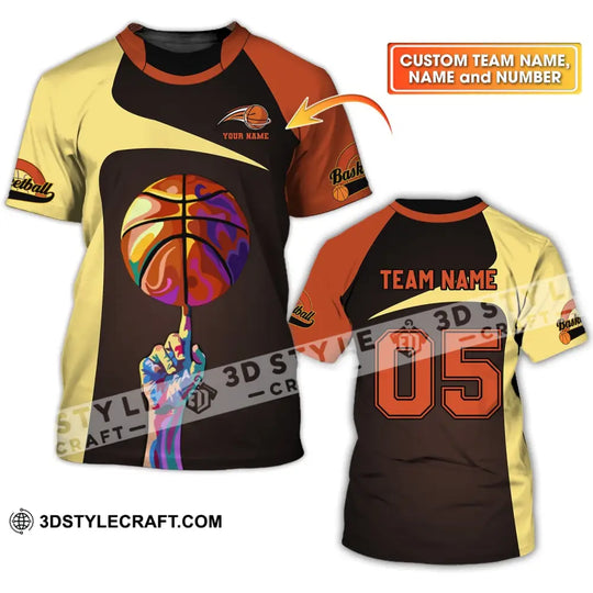 Unisex Shirt - Custom Name, Team Name And Number T-Shirt - Basketball Shirt - Basketball Clothing style option 1