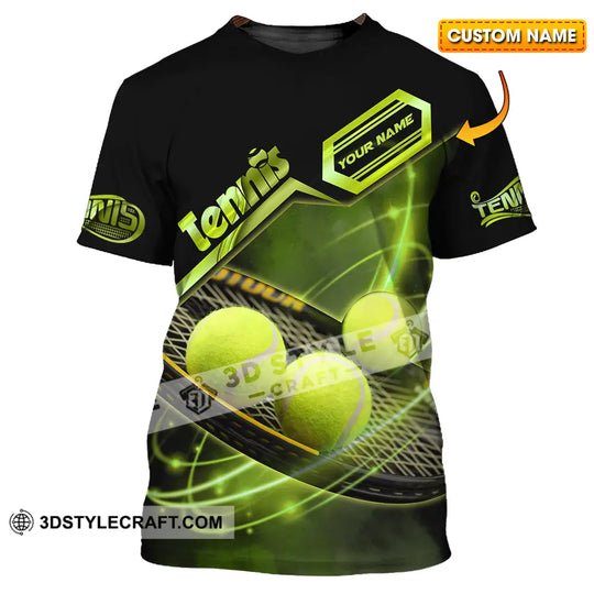 Unisex Shirt - Custom Name Tennis Ball Color Player Shirt style option 1
