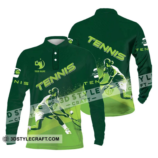 Unisex Shirt - Custom Name Tennis Shirt For Player, Green style option 3