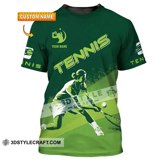 Unisex Shirt - Custom Name Tennis Shirt For Player, Green style option 1