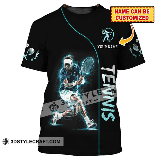 Unisex Shirt, Custom Name Tennis Shirt, T-Shirt for Tennis Club, Gift for Tennis Players style option 1