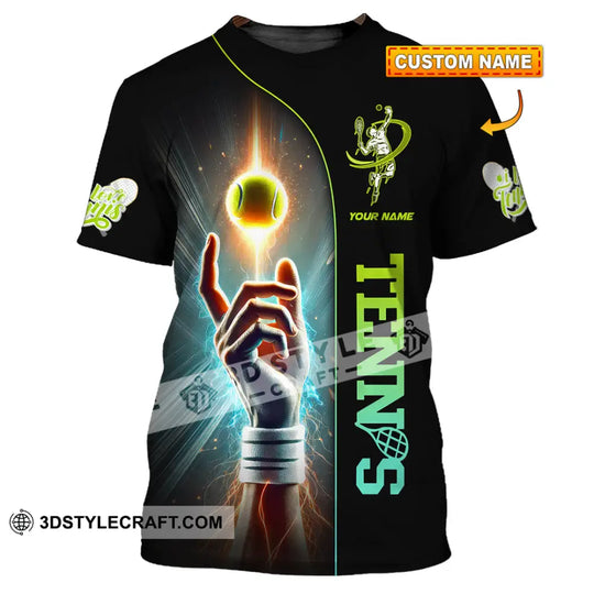 Unisex Shirt, Custom Name Tennis T-Shirt, Tennis Hoodie Long Sleeve Shirt, Gift for Tennis Lovers style option 1