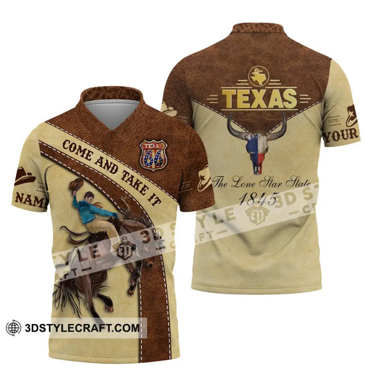 Unisex Shirt, Custom Name Texas T-Shirt, Texas 1845, Come and Take It, Texas Shirt style option 4
