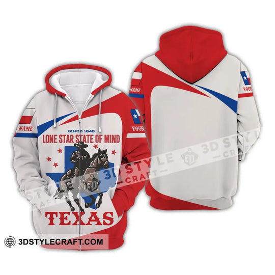 Unisex Shirt, Custom Name Texas T-Shirt, Texas 1845, Lone Star State of Mind, Texas Shirt style option 4