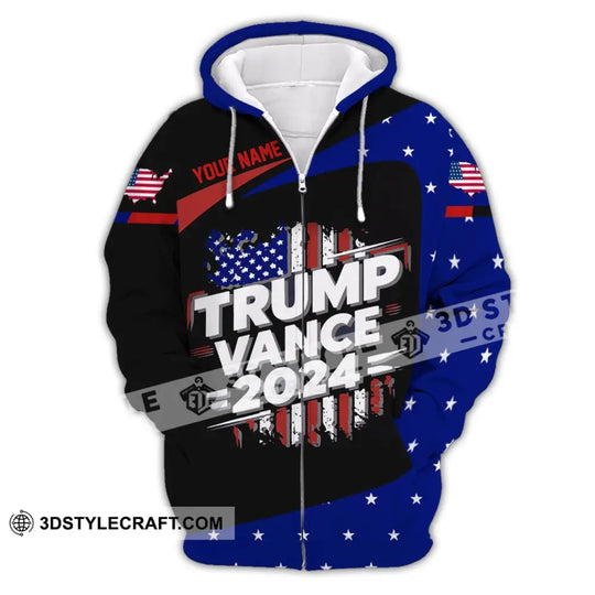 Unisex Shirt, Custom Name Trump Vance 2024 Shirt, Trump For President T-Shirt style option 3