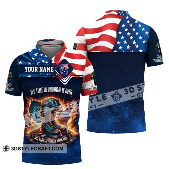 Unisex Shirt, Custom Name U.S Veteran Shirt, U.S Veteran Hoodie Shirt Polo Long Sleeve, US Veteran Memorial Shirt style option 4