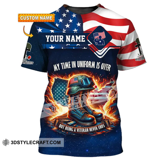 Unisex Shirt, Custom Name U.S Veteran Shirt, U.S Veteran Hoodie Shirt Polo Long Sleeve, US Veteran Memorial Shirt style option 1