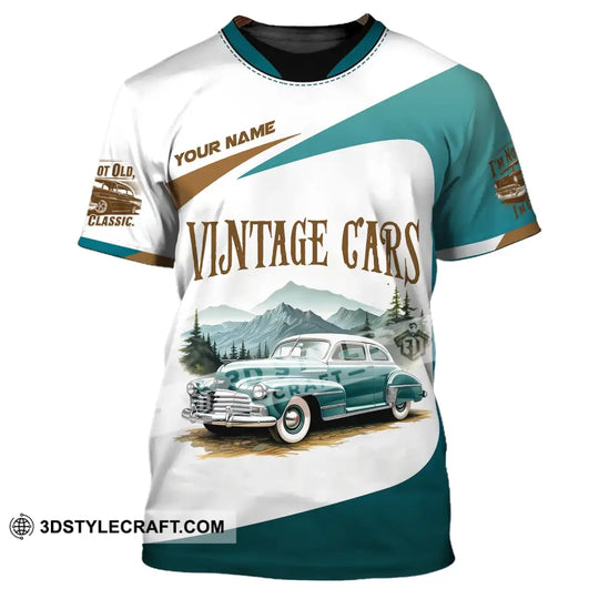 Unisex Shirt, Custom Name Vintage Car Shirt, Vintage Car Polo Long Sleeve, Gift for Vintage Car Lover style option 3