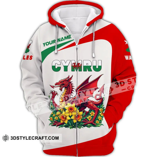 Unisex Shirt, Custom Name Wales T-Shirt, Wales Cymru Shirt, Wales Hoodie Polo Hoodie style option 4