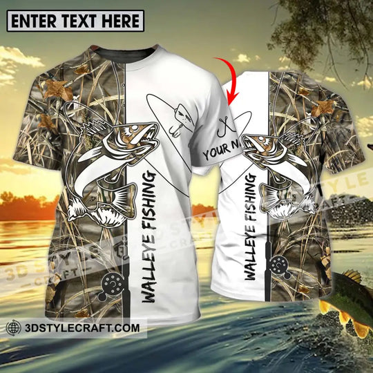 Unisex Shirt - Custom Name Walleye Fishing Shirt style option 1