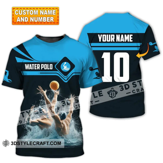 Unisex Shirt, Custom Name Water Polo Shirt, Water Polo T-Shirt Hoodie Long Sleeve Shirt, Water Polo Team Uniform style option 1