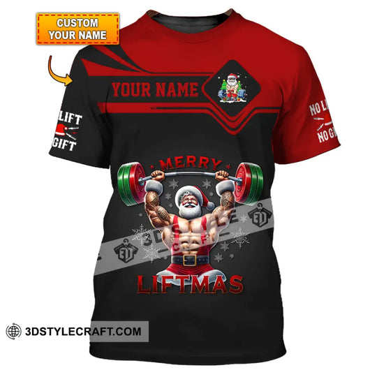 Unisex Shirt, Custom Name Weight Lifting Shirt, Christmas Gift for Gym Lover style option 1