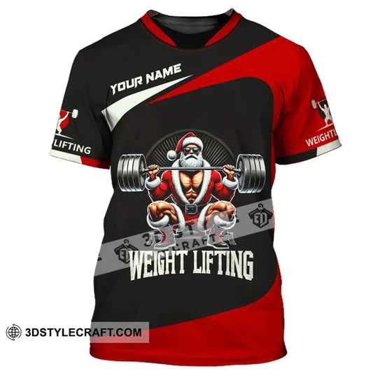 Unisex Shirt, Custom Name Weight Lifting Shirt, Gym Lover Christmas Gift style option 2