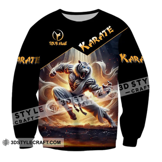 Unisex Shirt - Custom Name Shirt White Tiger Karate style option 4