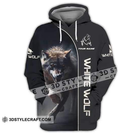 Unisex Shirt - Custom Name Shirt - White Wolf Shirt - White Wolf Name style option 3