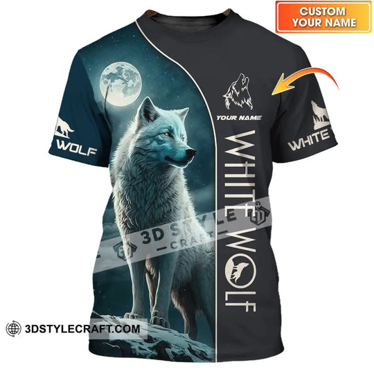 Unisex Shirt - Custom Name Shirt - White Wolf Shirt - White Wolf style option 1