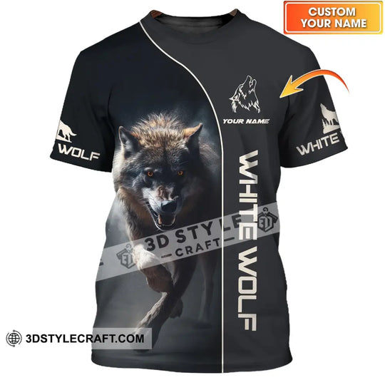 Unisex Shirt - Custom Name Shirt - White Wolf Shirt - White Wolf Name style option 1