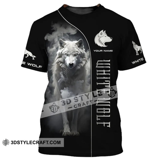 Unisex Shirt, Custom Name White Wolf T-Shirt, Shirt For White Wolf Lovers style option 2