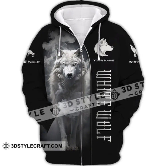 Unisex Shirt, Custom Name White Wolf T-Shirt, Shirt For White Wolf Lovers style option 3