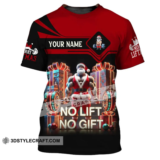 Unisex Shirt, Custom Name Work Out Shirt, No Lift No Gift, Work Out Love T-Shirt style option 2