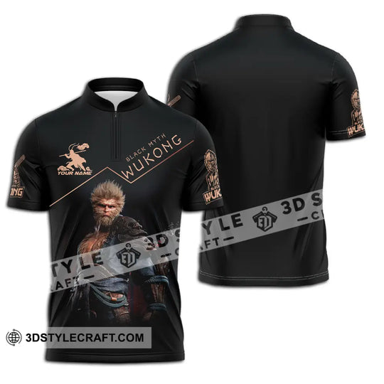 Unisex Shirt - Custom Name Wukong Shirt Black Wukong style option 2