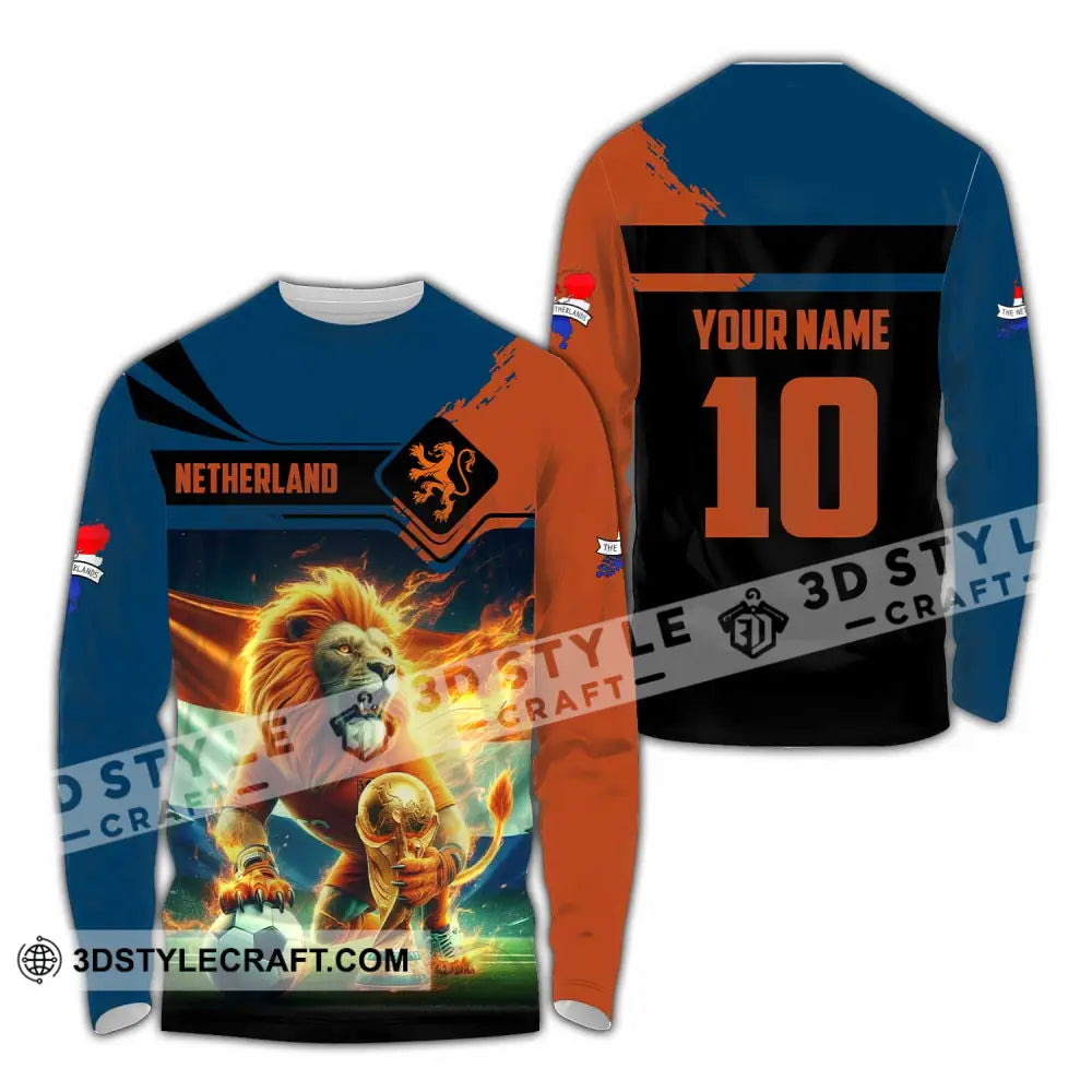 Unisex Shirt - Custom Netherlands 3D Shirt Long Sleeve Shirt / S T-shirt