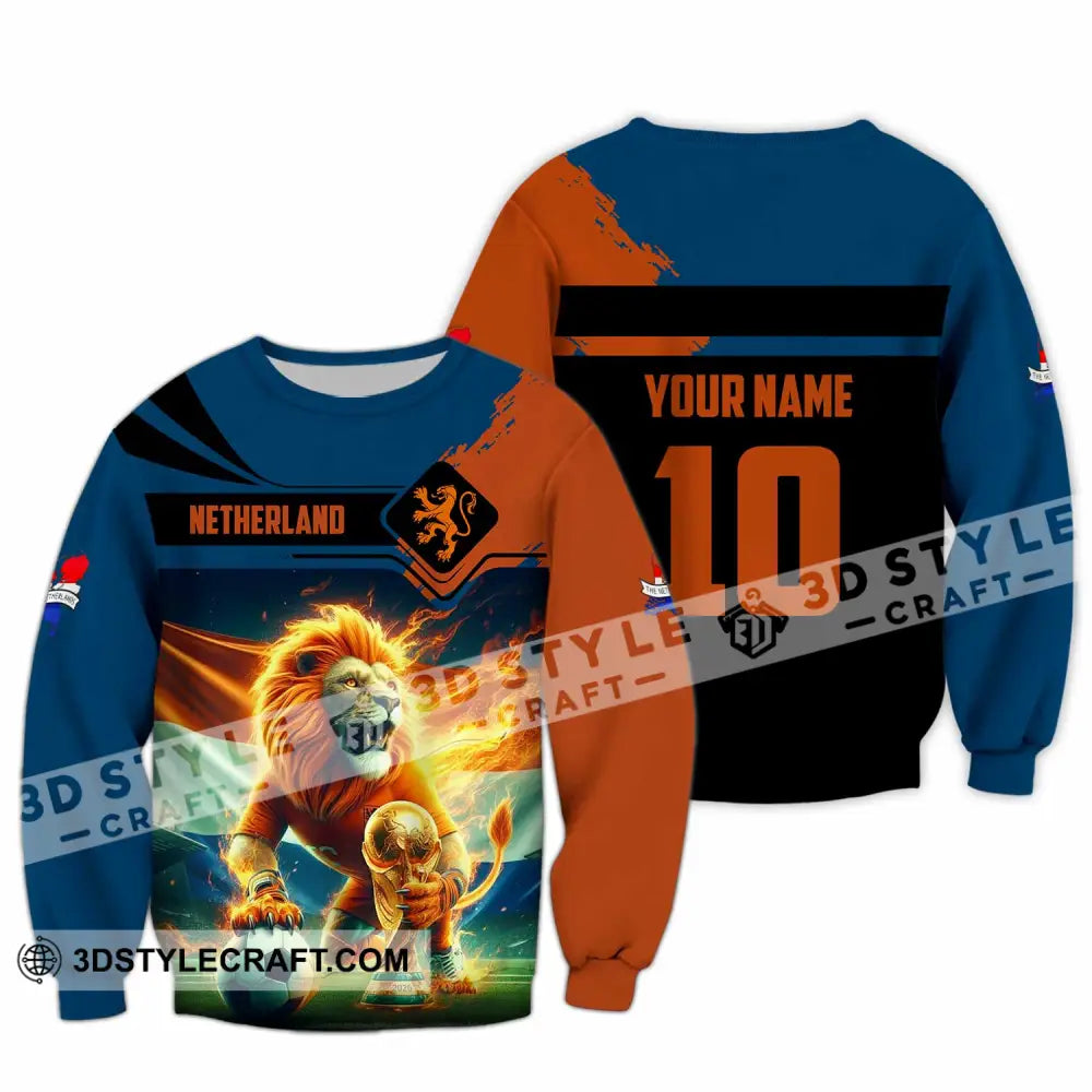 Unisex Shirt - Custom Netherlands 3D Shirt Long Sleeve / S T-shirt