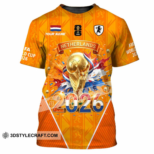 Unisex Shirt - Custom Netherlands World Cup 2026 3D Shirt style option 4