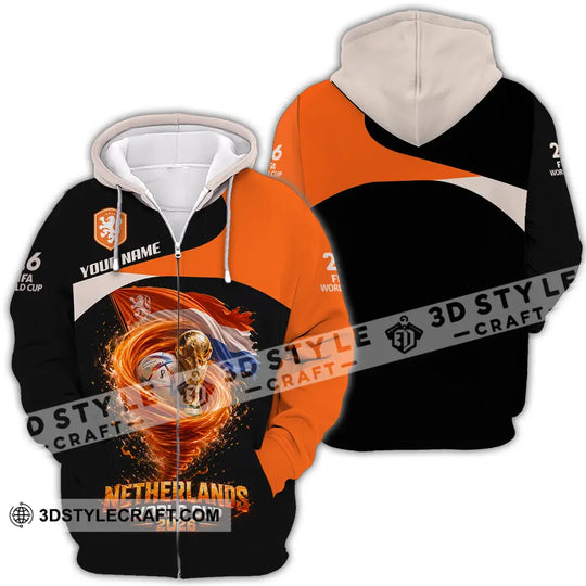 Unisex Shirt - Custom Netherlands World Cup 2026 3D Shirt style option 4