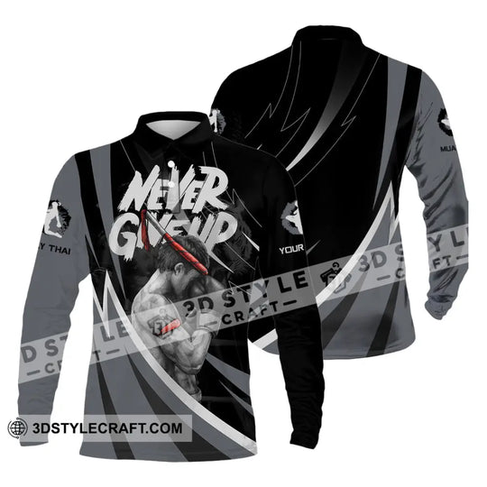 Unisex Shirt - Custom Never Give Up Muay Thai Shirt style option 4