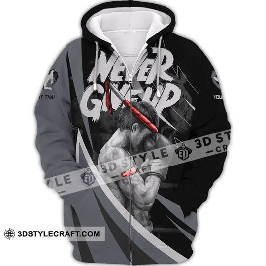 Unisex Shirt - Custom Never Give Up Muay Thai Shirt style option 2