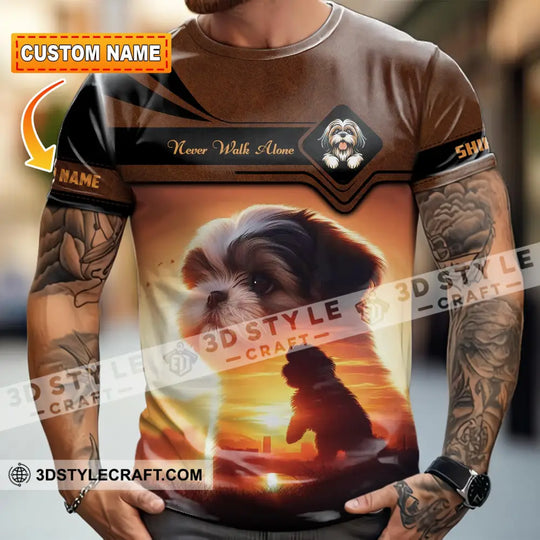 Unisex Shirt - Custom Never Walk Alone Shih Tzu Shirt style option 1