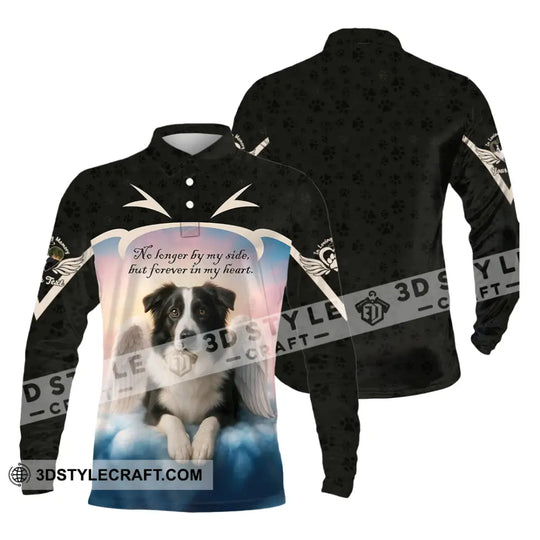 Unisex Shirt - Custom No Long By My Side But Forever In My Heart Border Collie Shirt style option 3