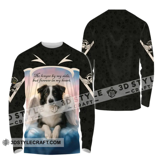Unisex Shirt - Custom No Long By My Side But Forever In My Heart Border Collie Shirt style option 4