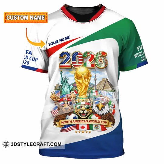 Unisex Shirt - Custom North American FIFA World Cup 2026 3D Shirt style option 1