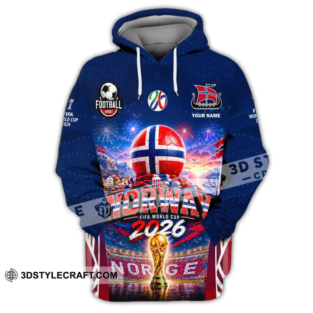 Unisex Shirt - Custom Norway World Cup 2026 Shirt - Hoodie / S - T-shirt