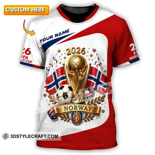 Unisex Shirt - Custom Norway World Cup 2026 Shirt style option 1