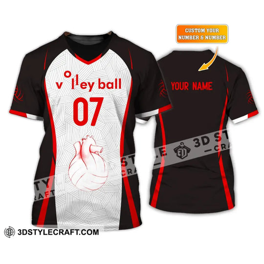 Unisex Shirt, Custom Number Volleyball Shirt, Volleyball Hoodie, Volleyball Team T-Shirt, Gift for Volleyball Players style option 2