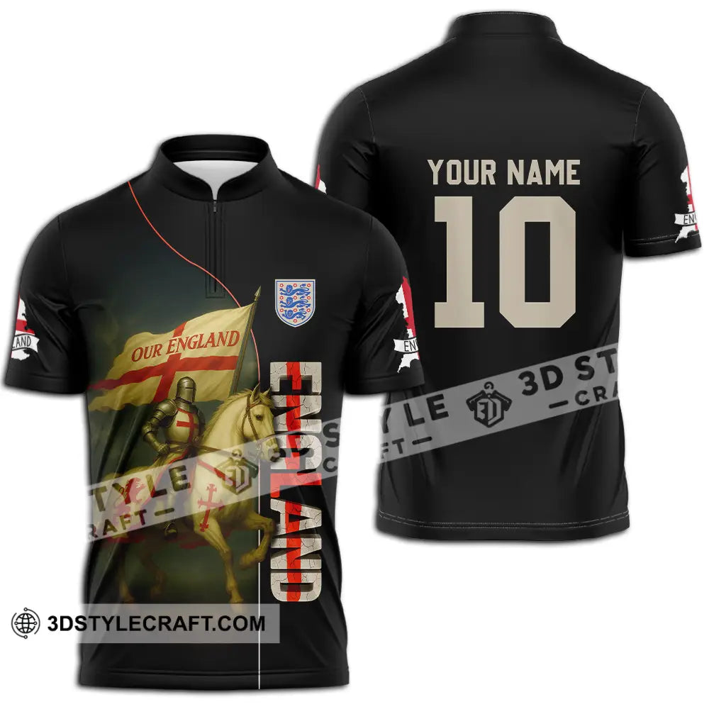Unisex Shirt - Custom Our England Shirt Zipper Polo Shirt / S T-shirt