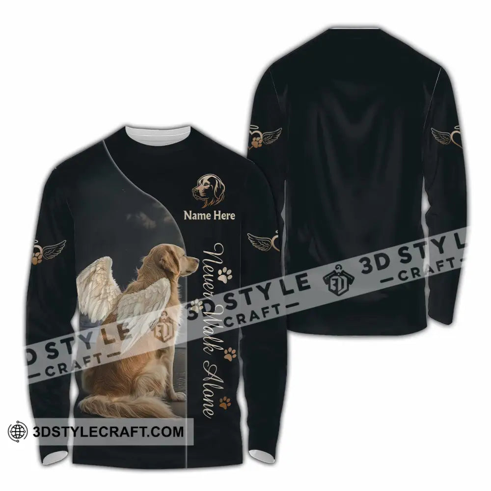 Unisex Shirt - Custom Pet Lover Never Walk Alone 3D Shirt Long Sleeve Shirt / S T-shirt