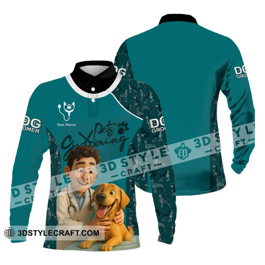Unisex Shirt - Custom Pets Grooming 3D Shirt style option 4
