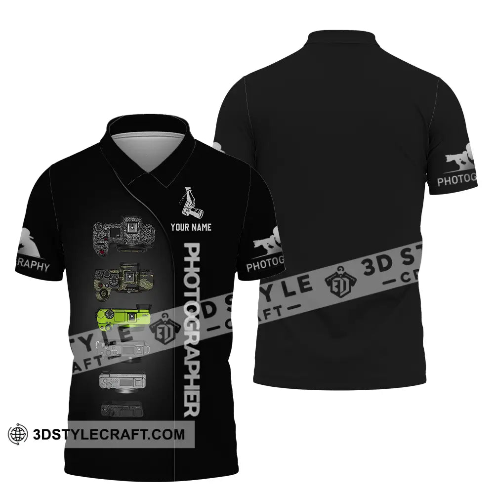 Unisex Shirt - Custom Photographer 3D Shirt Polo Shirt / S T-shirt