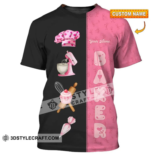 Unisex Shirt - Custom Pink Baker Shirt style option 1
