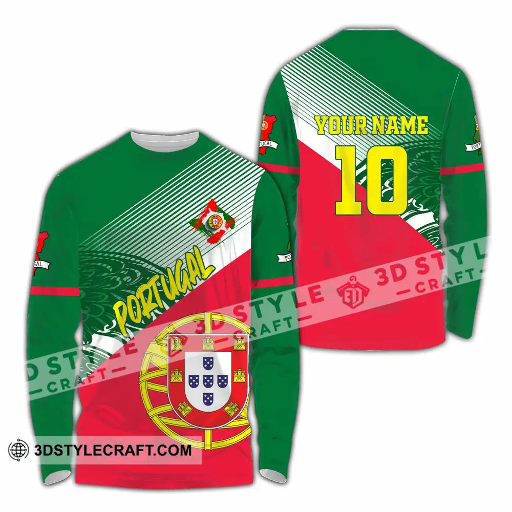 Unisex Shirt - Custom Portugal 3D Shirt Long Sleeve Shirt / S T-shirt