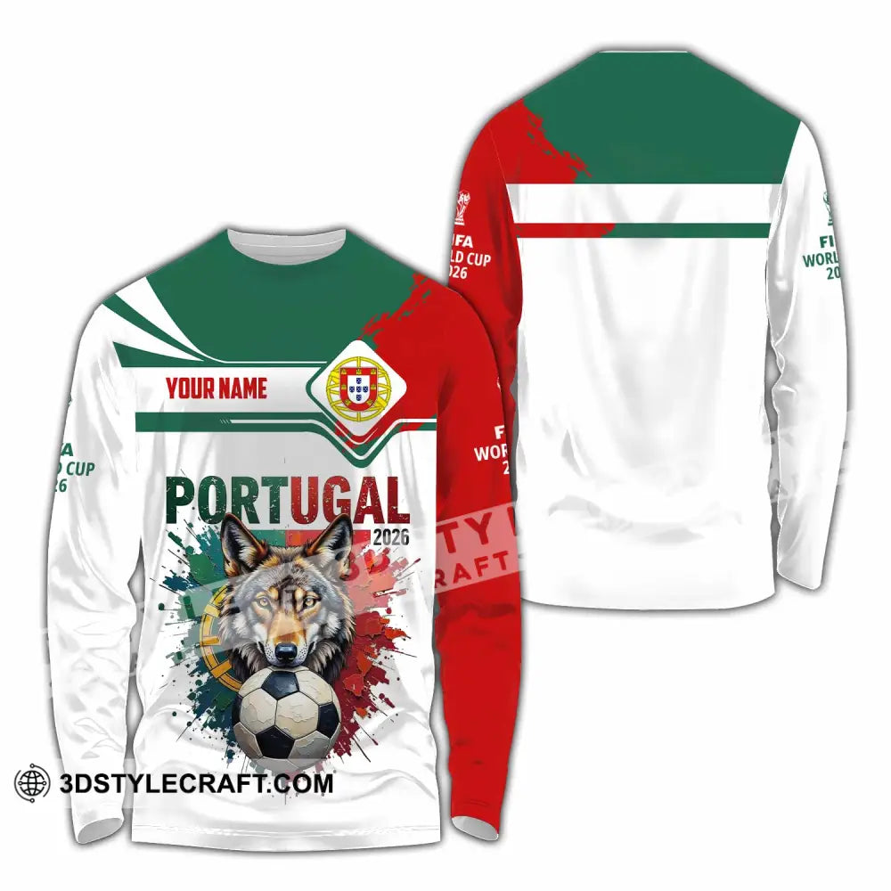 Unisex Shirt - Custom Portugal World Cup 2026 3D Shirt Long Sleeve Shirt / S T-shirt