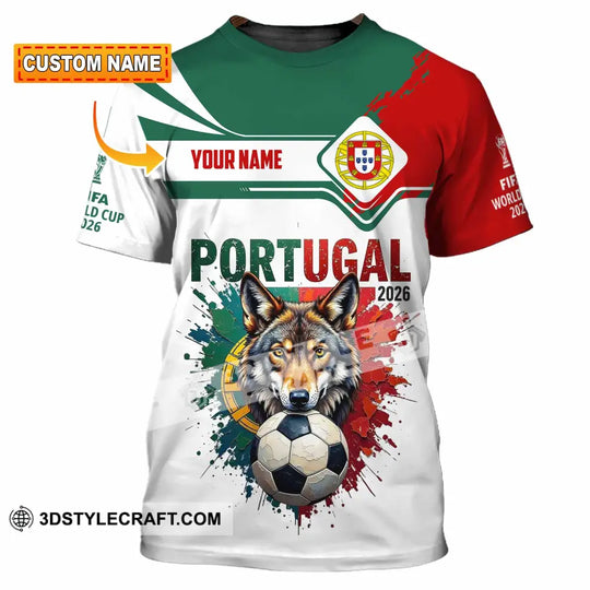 Unisex Shirt - Custom Portugal World Cup 2026 3D Shirt style option 1