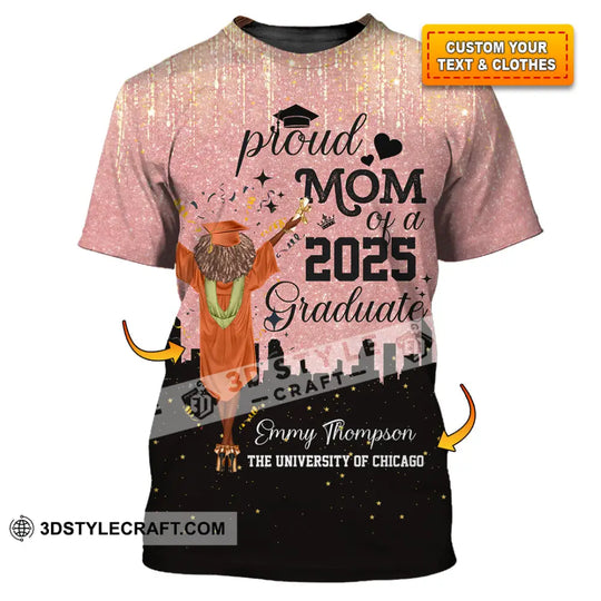 Unisex Shirt - Custom Shirt, Proud Mom Of A 2025 Graduate style option 1