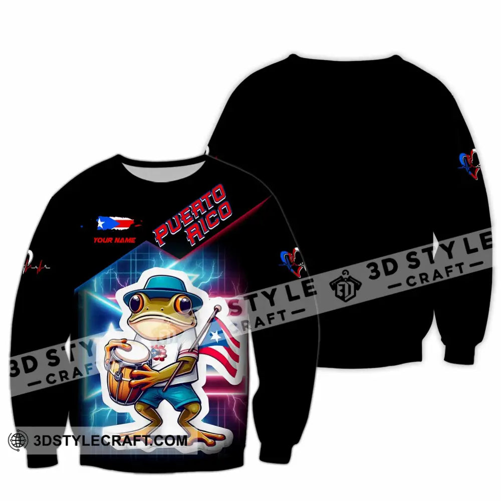 Unisex Shirt - Custom Puerto Rico 3D Shirt Long Sleeve / S T-shirt