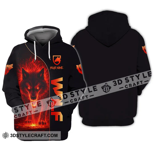 Unisex Shirt - Custom Red Wolf 3D Shirt style option 4
